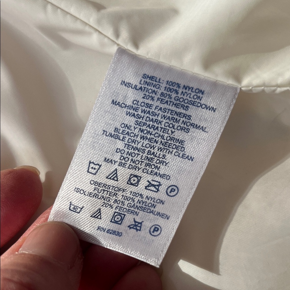 EUC Lands' End cream Goosedown winter Jacket - Picture 12 of 16